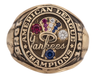 1955 New York Yankees "American League" Champions Ring: Salesmans Sample - 14K Gold